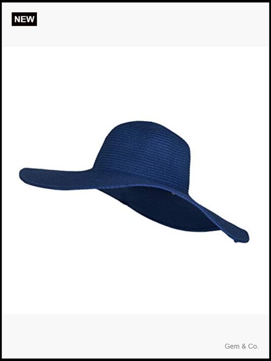 Wide Brim Floppy Sun Hat UPF 50 Adjustable Straw main image 4